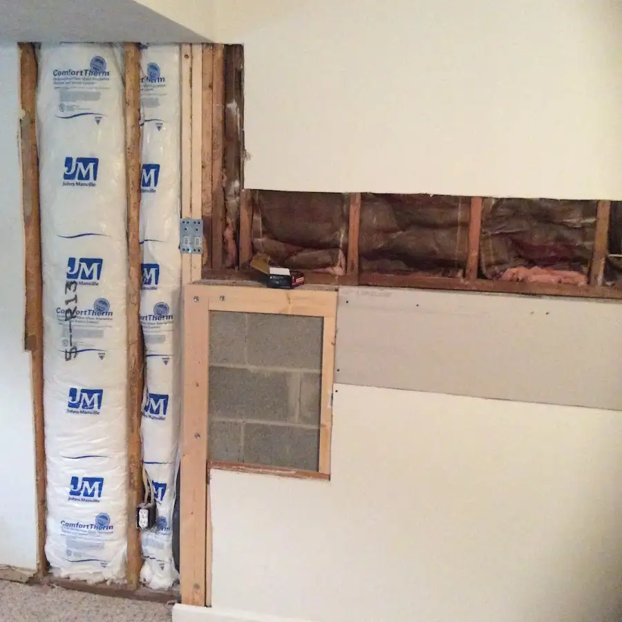 Wall insulation replacement during Structural Drying in Cortland